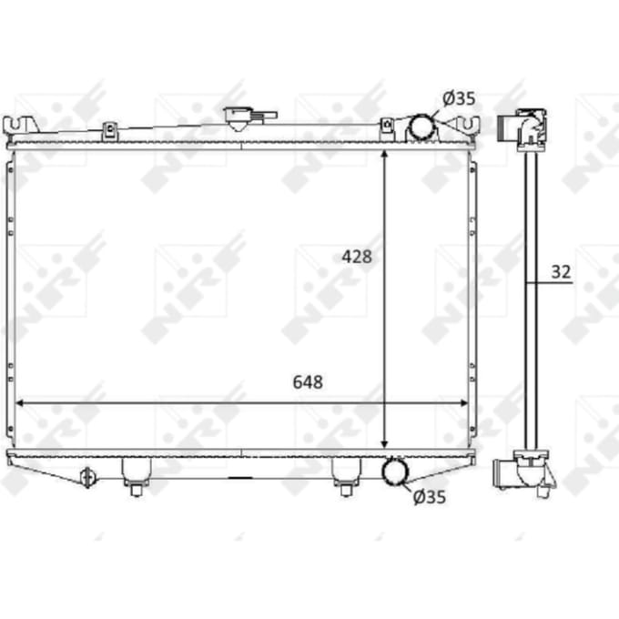 Radiator, motorkoeling NRF 59114