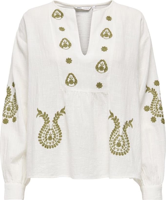 ONLY - ONLMOON L/S EMB TOP WVN NOOS Dames Top