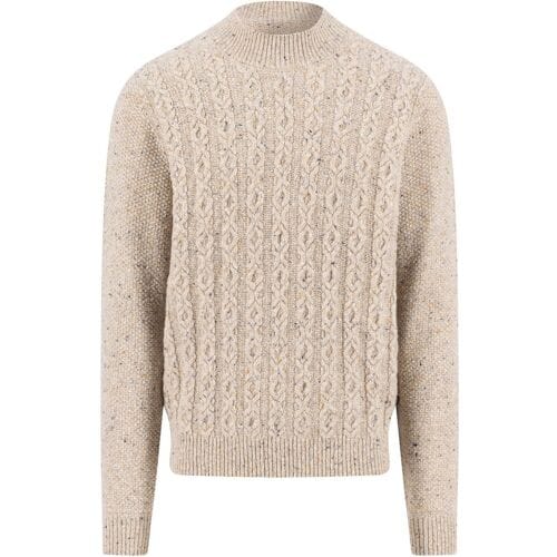 Fynch-Hatton Kabeltrui Heren – Mock Neck – Wol & Alpaca – Donegal