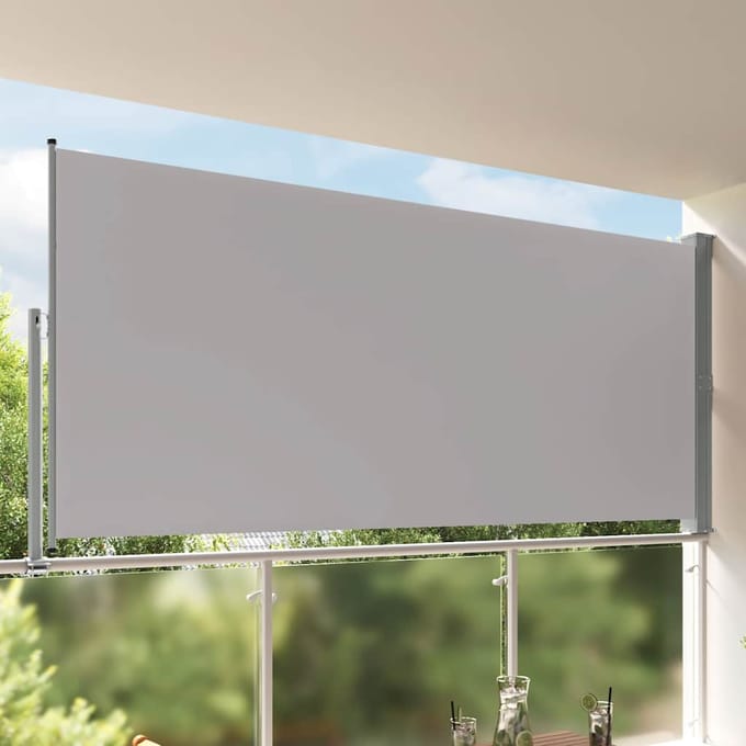 vidaXL - Tuinscherm - uittrekbaar - 160x300 - cm - grijs