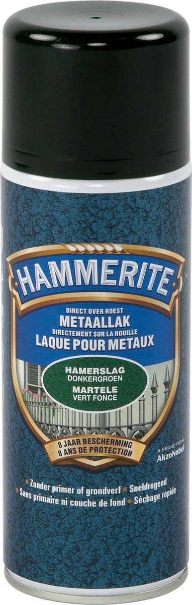 Hammerite Metaallak Hamerslag SPRAY - Donker Groen - Afwerkingslaag
