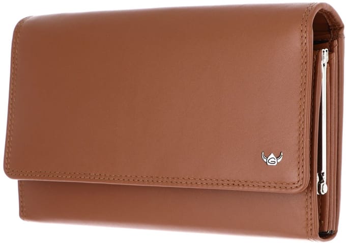 Golden Head Leren portemonnee Polo RFID Protect Bügelbörse 2801 Cognac bruine