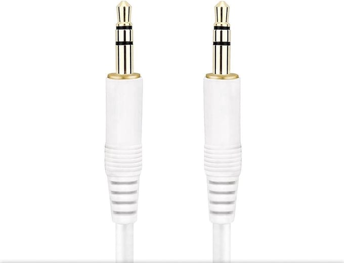 AUX kabel - 3.5 mm Stereokabel Audiokabel - 1 Meter - Audiojack - Wit