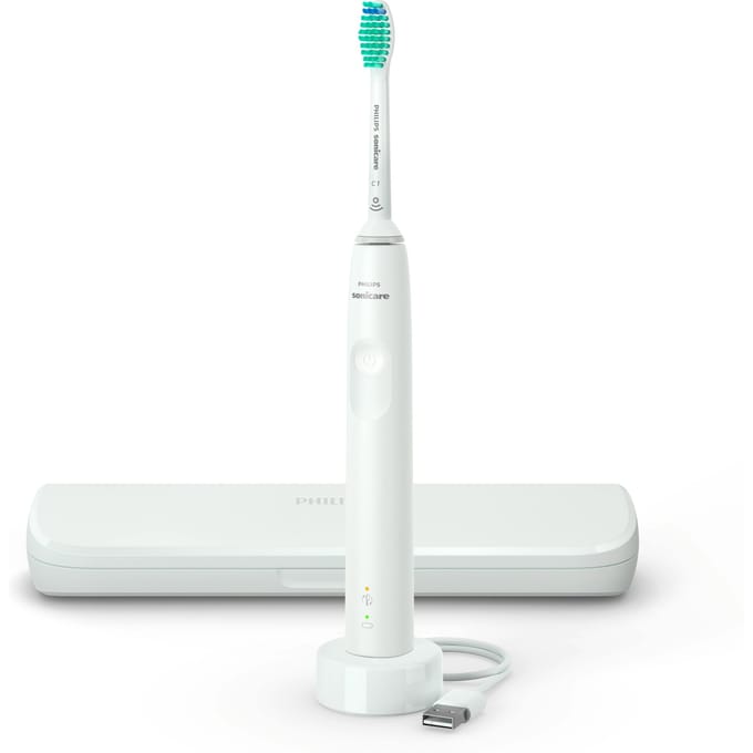 Philips Sonicare Serie 3100 Elektrische Tandenborstel Wit - Inclusief Reisetui voor een Complete Mondverzorging