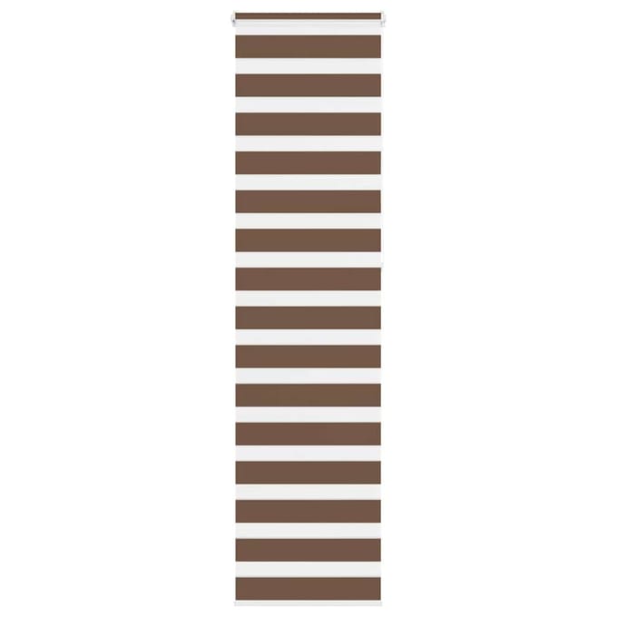 vidaXL - Zebra - rolgordijn - 55x230 - cm - stofbreedte - 50,9 - cm - polyester - bruin
