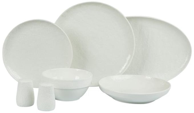 Bricard Valance - Porseleinen Serviesset/Dinerset – 27-Delig – 6 Persoons – Wit