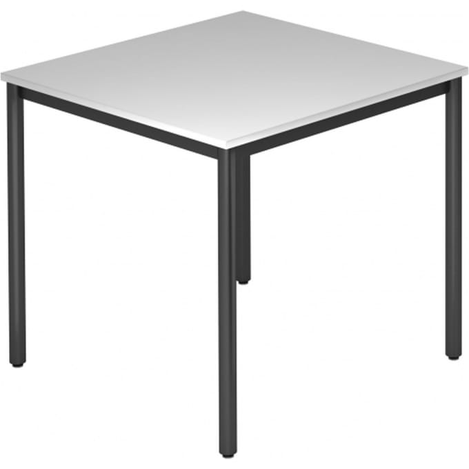 Vergadertafel DR08 »Barcelona« 80x80 cm vierkant onderstel zwart