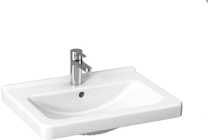 Jika Cubito - Wastafel 550x420 cm, met overloop, kraangat, wit H8104220001041