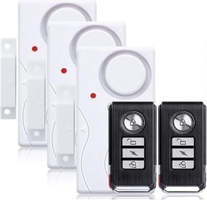 Draadloos Alarmsysteem - Deur Raam Sensor - Huishoudelijke Beveiliging - Magnetische Detector - 105 dB Volume - Wit