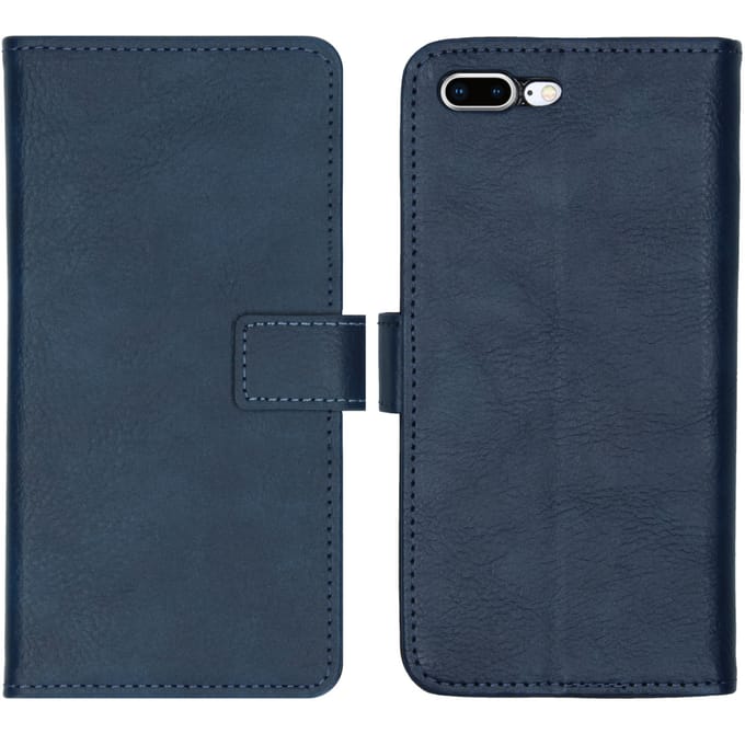 imoshion Hoesje - Geschikt voor Apple iPhone 8 Plus / 7 Plus - Luxe Bookcase - Donkerblauw