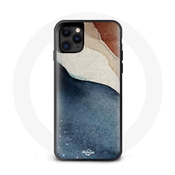 iPhone 12 mini hoesje blauw Jade Marmer