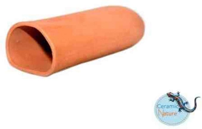 Ceramicnature Leghol Rond - Aquarium - Ornament - 12x5x4 cm Rood M