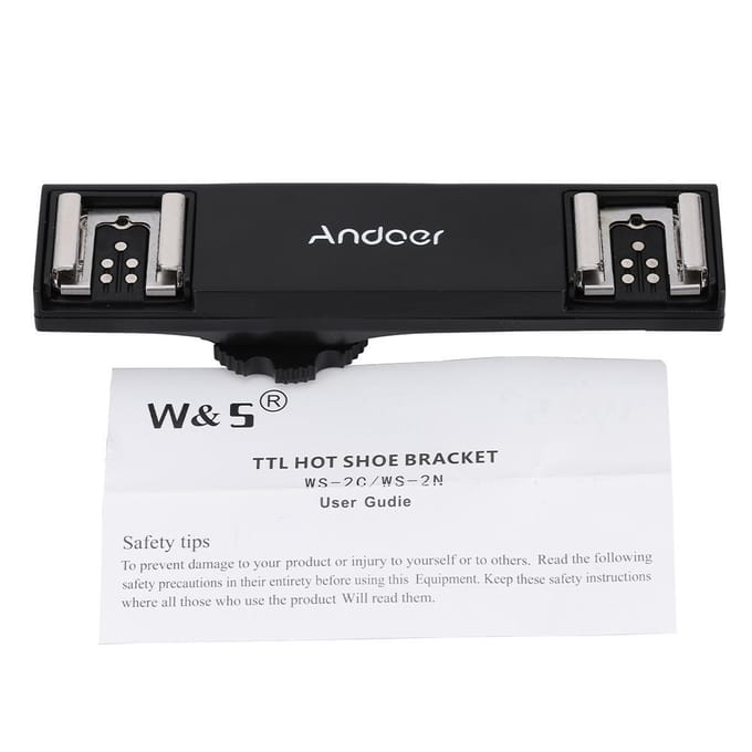E-TTL Dual Hot-Shoe Flash Speedlite Light Bracket Splitter voor Canon-camera
