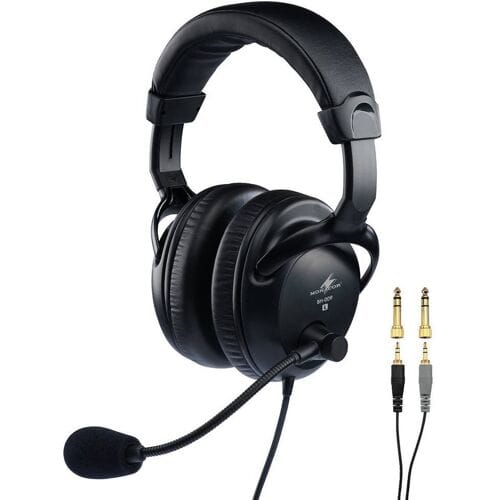 Headset Zangmicrofoon Monacor BH-009 Zendmethode:Kabelgebonden Incl. windkap