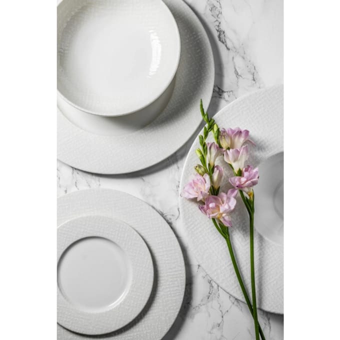 Bonna Dinerbord - Patch Neat - Porselein - 28 cm - set van 6