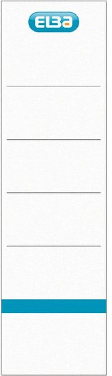 Rug insteekkaart elba rado breed 54x190mm wit 10st