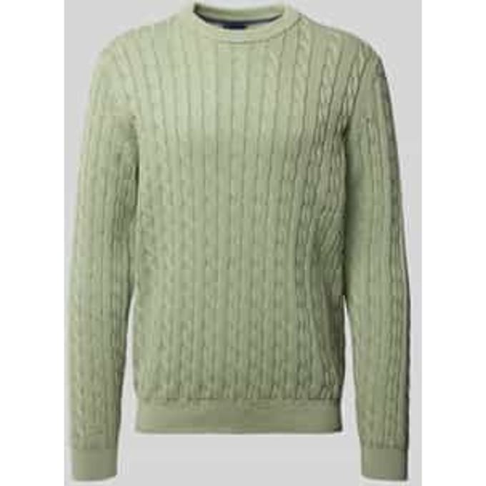 Gebreide pullover met ribboorden