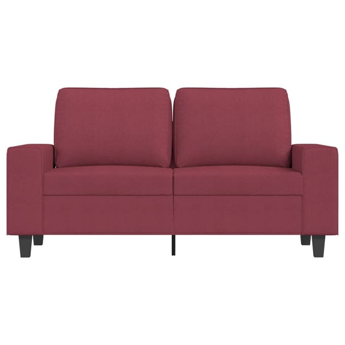 vidaXL - Tweezitsbank - 120 - cm - stof - wijnrood