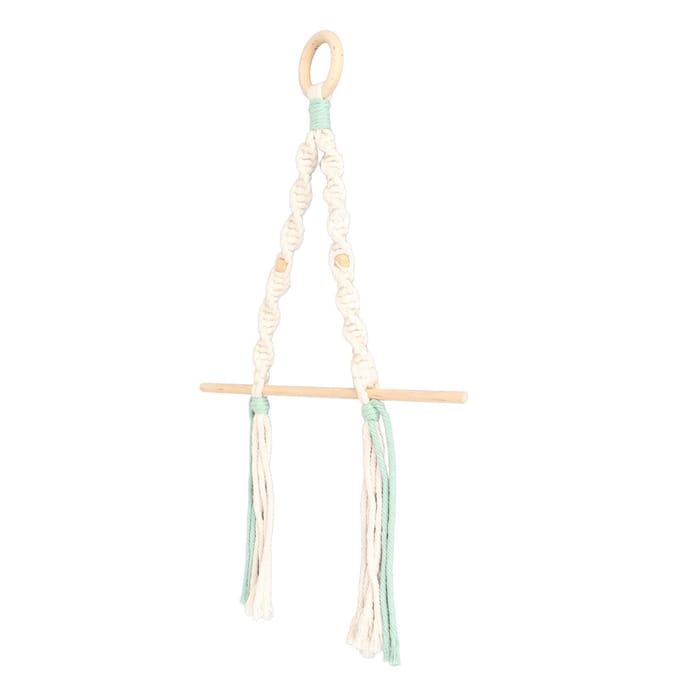 Porte-serviettes en macramé Simple Élégant Installation Facile Porte-serviettes en Corde de Coton pour Salle de Bain white