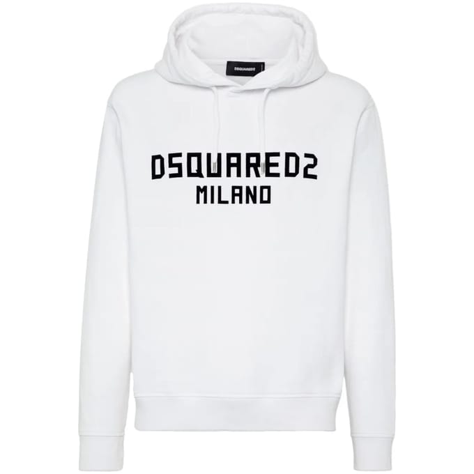 Dsquared2 Milano Logo Cool Fit Witte Hoodie