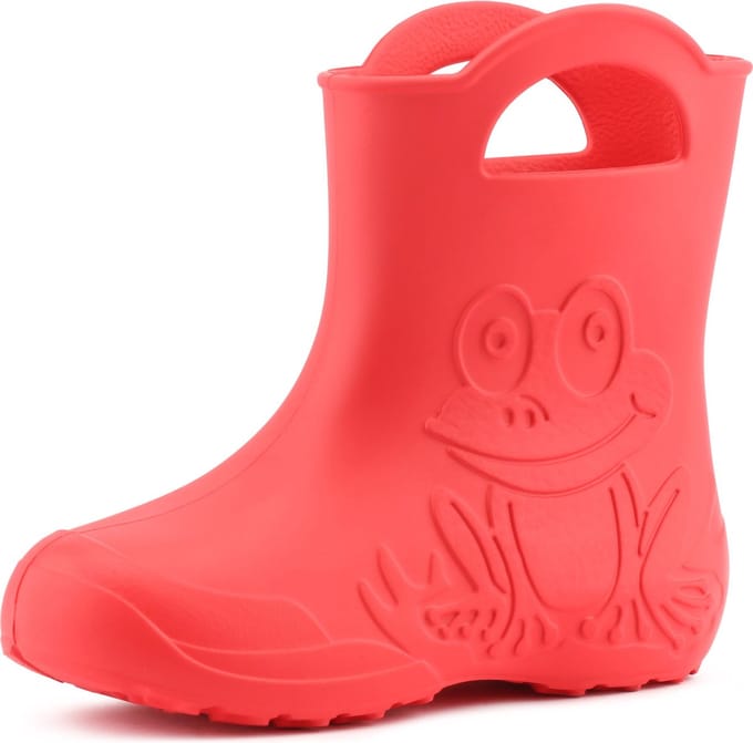Ladeheid LA-CA-Frog Kinder Regenlaarzen - Rubber - Licht - EVA - Koraal - 34/35