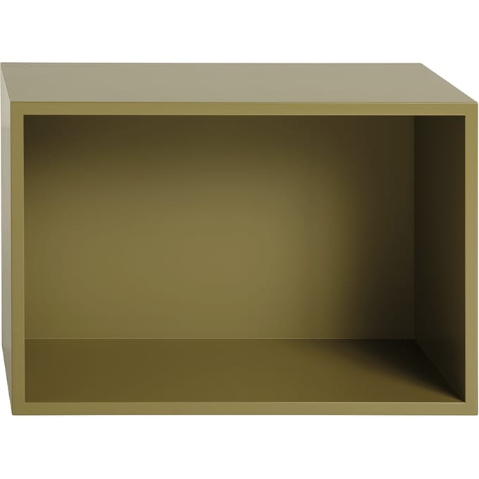 Muuto Stacked 2.0 met achterwand - groot - brown green