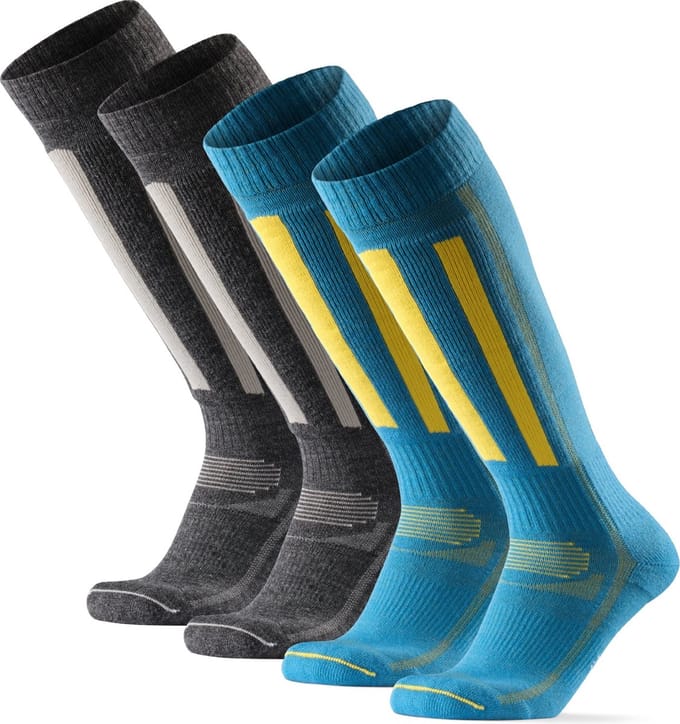 DANISH ENDURANCE Skisokken - van Merino Wol - Meerkleurig - 39-42 - 2-pack
