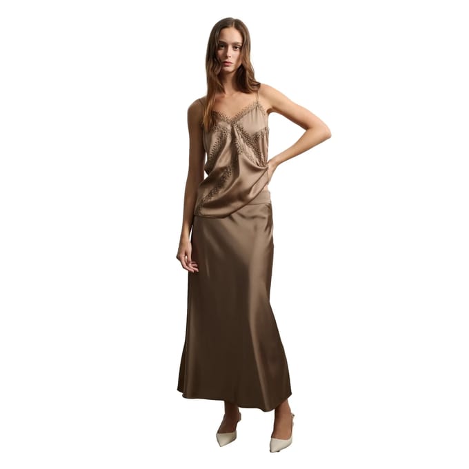 Jupe in mix van viscose dames Stefanel