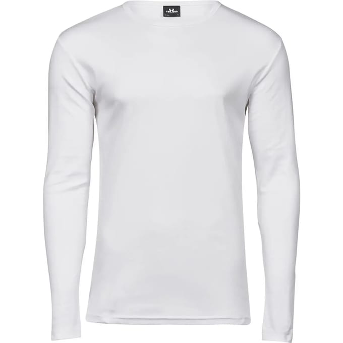 Tee Jays - Interlock T-shirt lange mouwen - White maat S