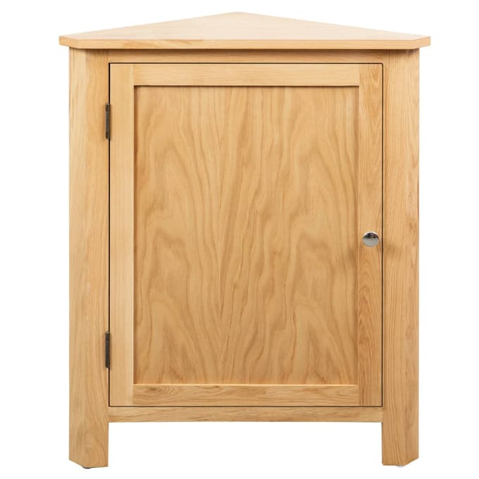 vidaXL - Hoekkast - 59x45x80 - cm - massief - eikenhout