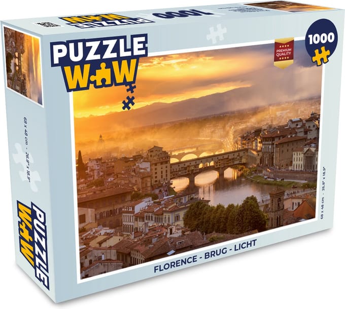 Puzzel Florence - Brug - Licht - Legpuzzel - Puzzel 1000 stukjes volwassenen