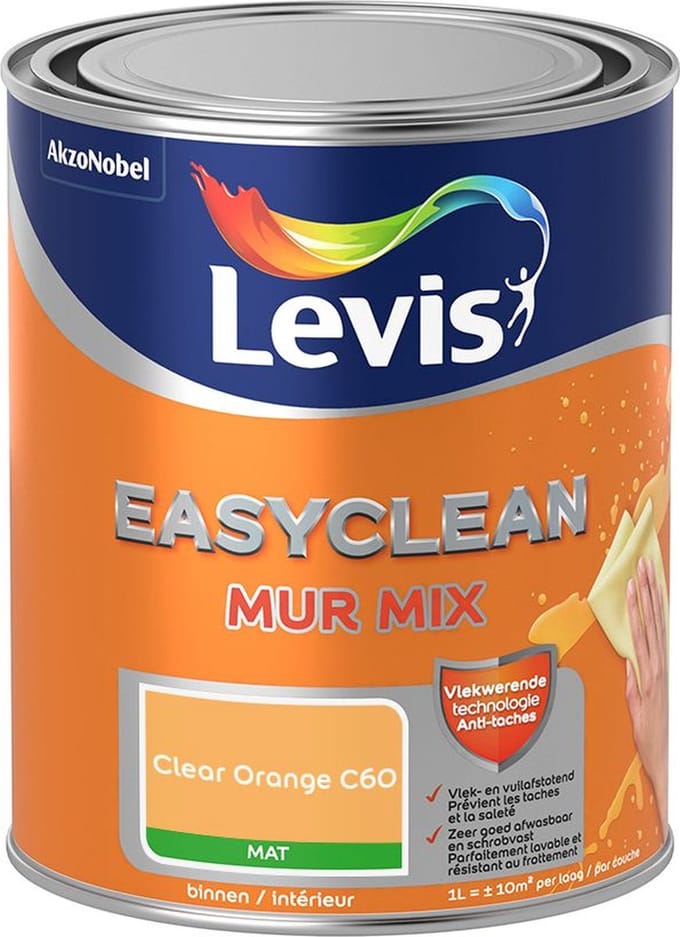 Levis - Easyclean Mur Mat Mix - Clear Orange C60 - Mengverf - 1 L