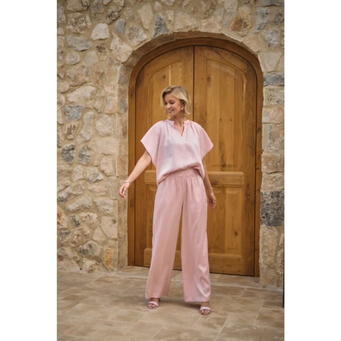 Nukus - Broek Lichtroze Nukus Rubi Pants Shiny Lichtroze Nks09059