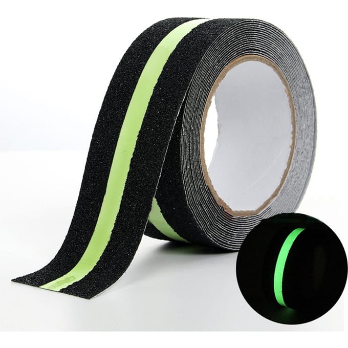 Antislip griptape Antislip tractietapes met in het donker oplichtende kleefgrip voor binnenladders groen