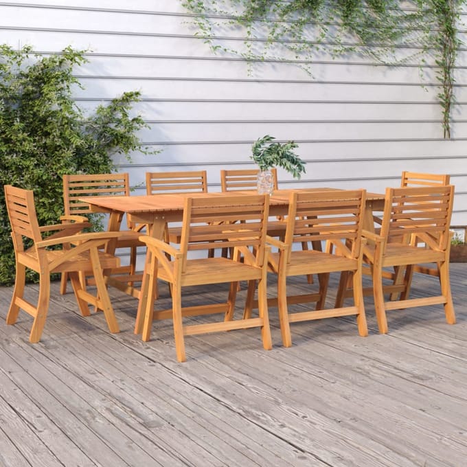 vidaXL - Tuintafel - 200x90x75 - cm - massief - acaciahout