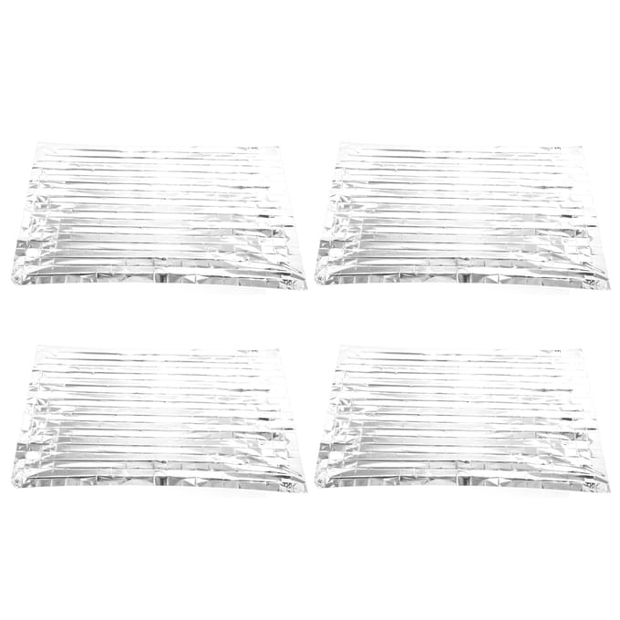 Nooddeken 130x210cm Draagbaar Multifunctioneel Nood Waterdicht Thermisch Deken Zilver white
