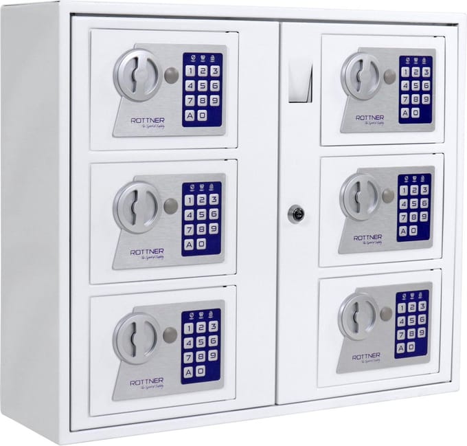 Rottner Sleutelkluis Multi kluis Keysystem 6 - 46,5x53,5x17 cm - Afstortluik voor het deponeren van uw sleutels