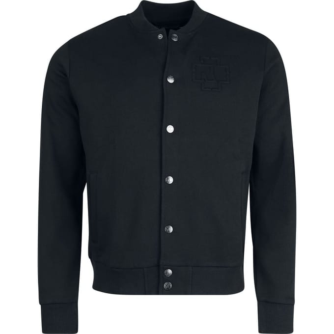 Rammstein Collegejas - Schwarz - S tot 3XL - voor Mannen - zwart