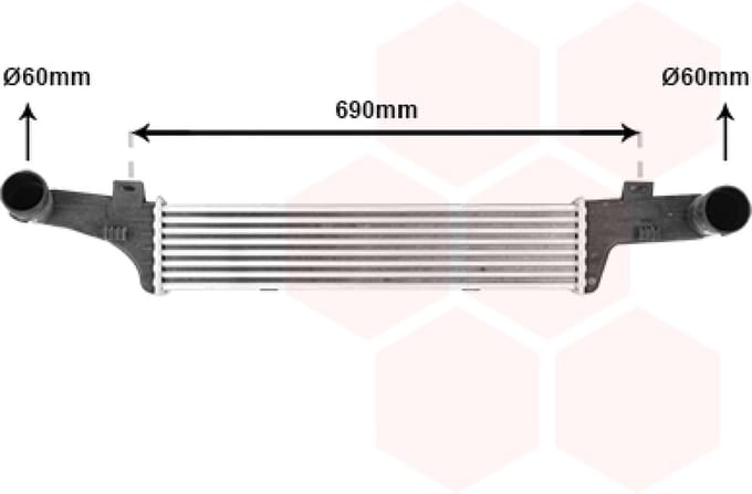 Van Wezel - INTERCOOLER VOOR MERCEDES BENZ SPRINTER 1995-2000 2105000400