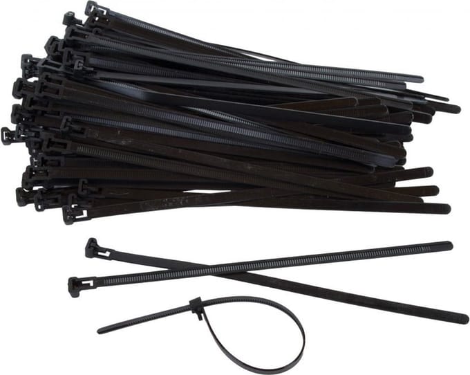 TD47 Hersluitbare Kabelbinders 7.6 x 100 mm Zwart - Tie wraps - Tyraps