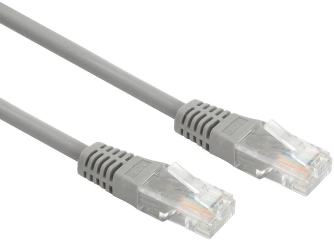 ACT Grijze 2 meter LSZH U/UTP CAT5E patchkabel met RJ45 connectoren IB2002