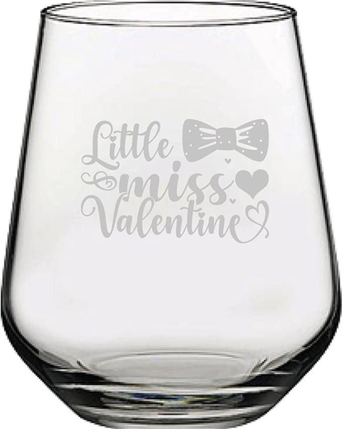 Gegraveerde Drinkglas 42,5cl Little miss valentine