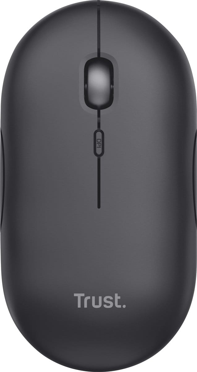 Trust Puck - Draadlloze Muis - Ultra dun - Oplaadbaar - USB-ontvanger - Zwart