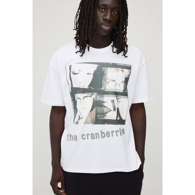 The Cranberries Oversized Licentie Print T-shirt | White | Size Small