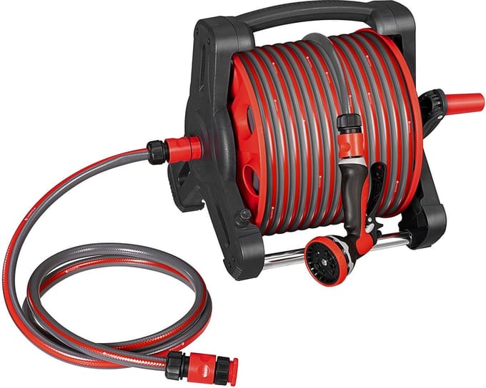 Mobiele Slanghaspel Basic - 30 Meter - Rood - Inclusief toebehoren