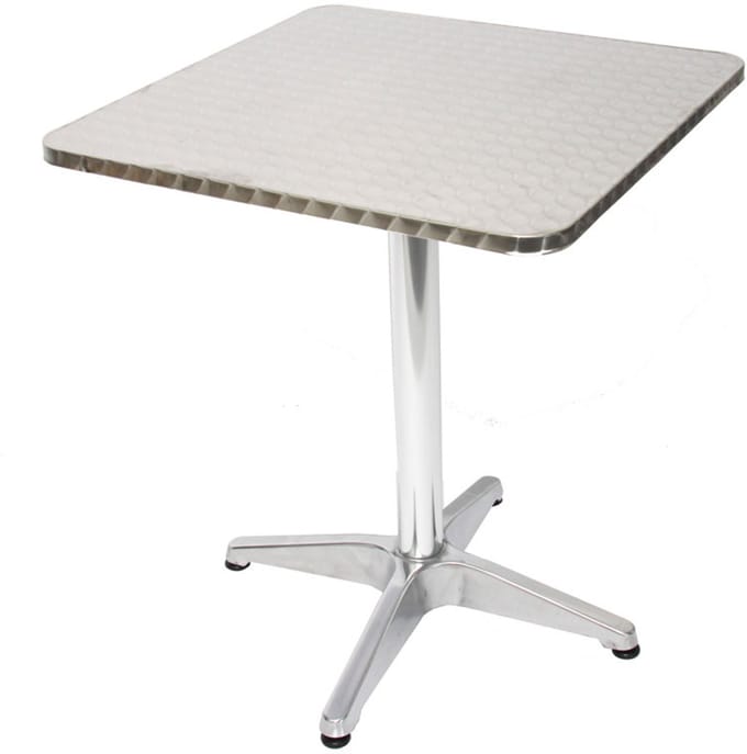 Set van 10 aluminium bistrotafel M28, tafelset tuintafel, rechthoekig 60cm
