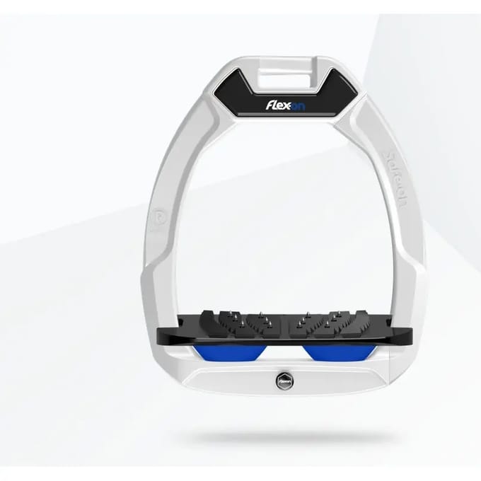 Veiligheidseisen voor paardrijden Hellend Ultra Grip Wit/Zwart/Blauw Flex-On Safe-On