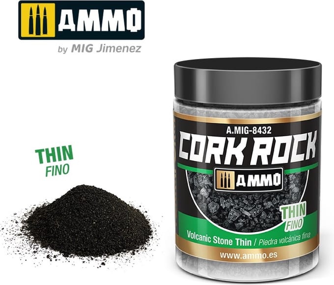 AMMO by Mig Jimenez Modelbouwdecoratie - MIG 8432 Cork Rock Volcanic Rock - Thin - Terraform - 100ml Effecten potje