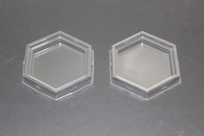 Plastic Deksel Zeshoek 8,9x7,9x1,5cm (100 stuks)