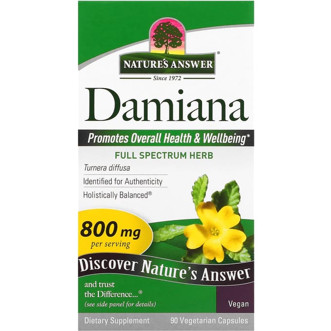Nature'S Answer, Damiana, 800mg, 90 Vegetarische Capsules (400 mg per capsule)
